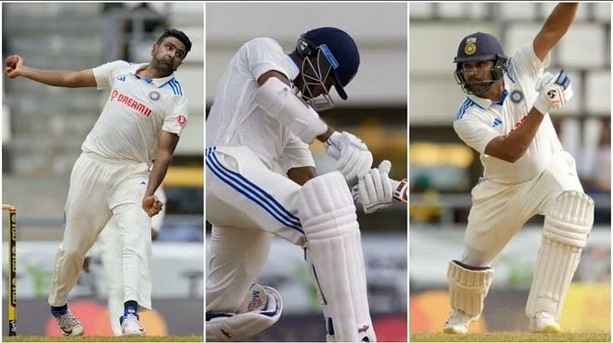 इंडिया बनाम बेस्टइंडीज: भारत के नाम रहा पहला दिन; अश्विन ने 33वीं बार लिए पारी में पांच विकेट, रोहित और यशस्वी जमे